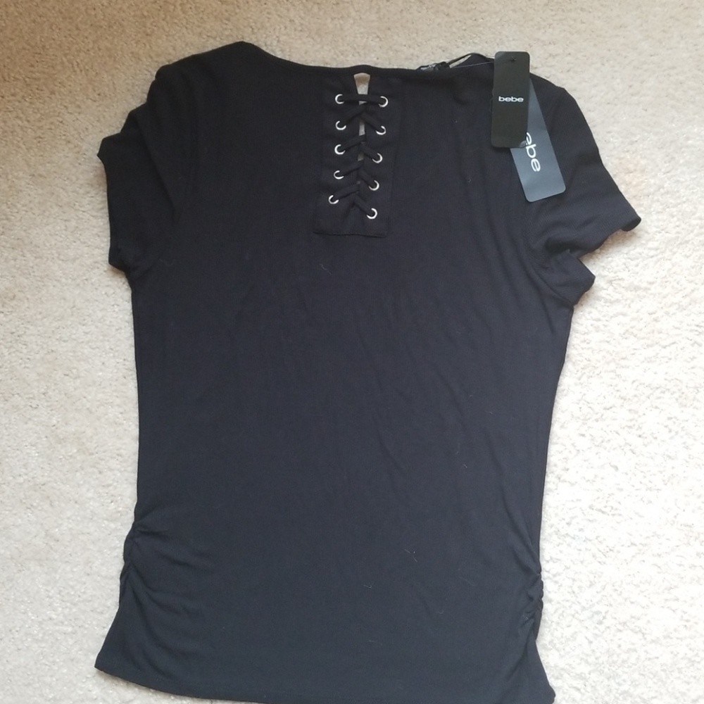 bebe black shirt NWT - Picture 2 of 2